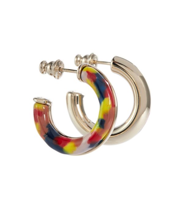 Jamie lacquered hoop earrings