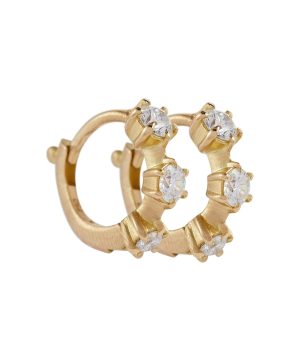 Kismet Mini 18kt gold earrings with diamonds
