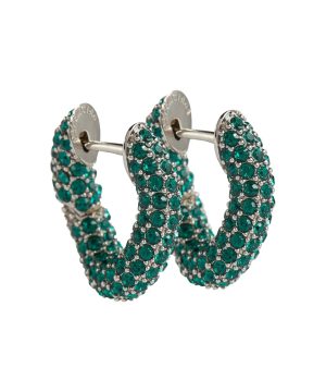 Loop crystal-embellished earrings