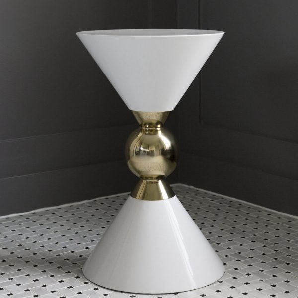 Luxe - Hourglass Stool - White