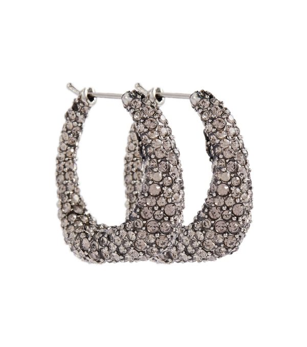 Molten embellished hoop earrings