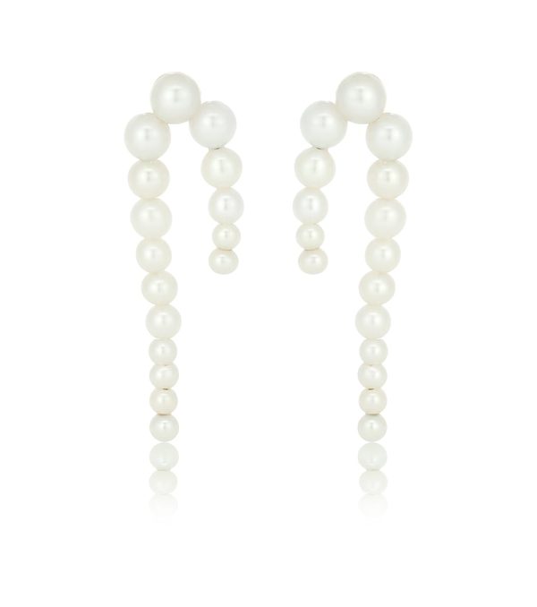 Petite Perle Nuit 14Kt gold and pearl earrings