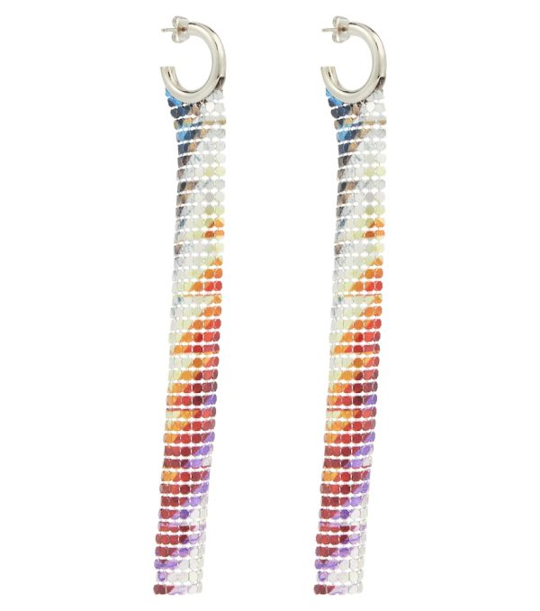 Pixel Long hoop earrings