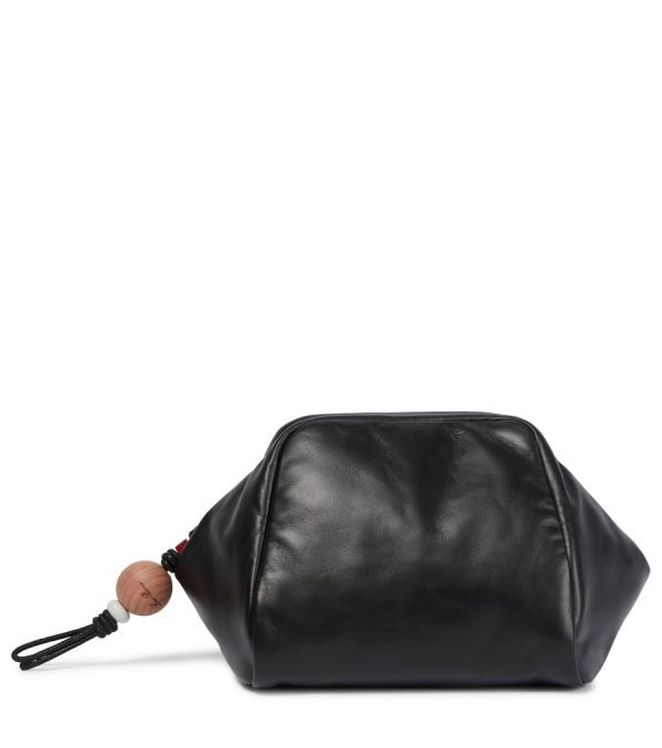 Puffy Pouch Small leather clutch
