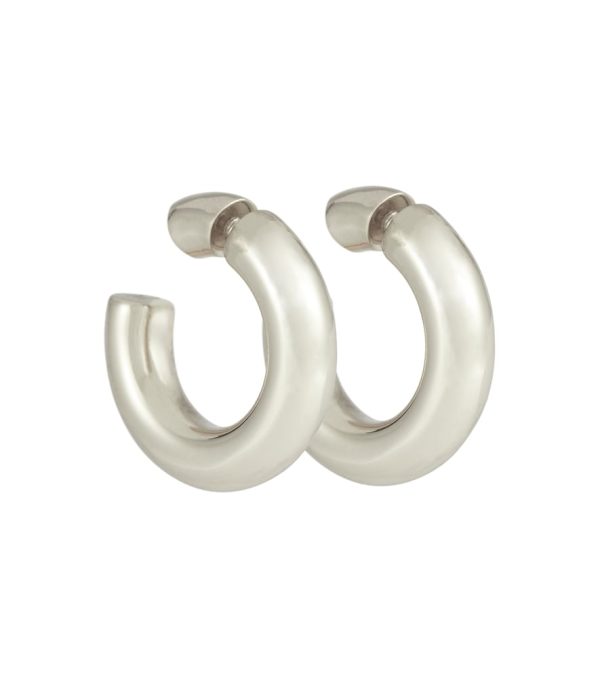Reversed Hoop silver-plated earrings