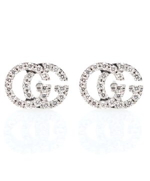 Running G 18kt gold and diamond earrings