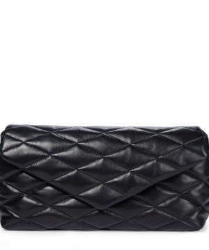 Sade Puffer quilted leather clutch