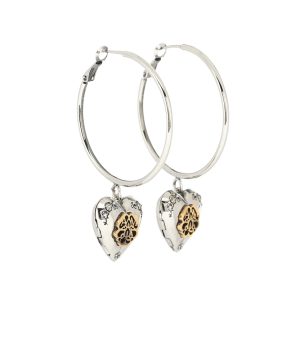 Seal embellished hoop earrings