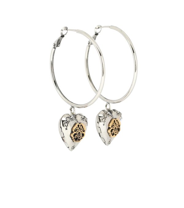 Seal embellished hoop earrings