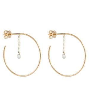Shape Of You 18kt yellow gold hoop earrings with diamonds