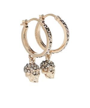 Skull crystal-embellished earrings