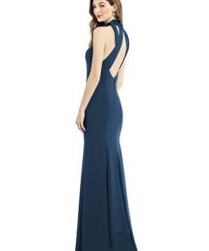 Special Order Bow-Neck Open-Back Trumpet Gown