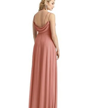 Special Order Cowl-Back Double Strap Maxi Dress with Side Slit
