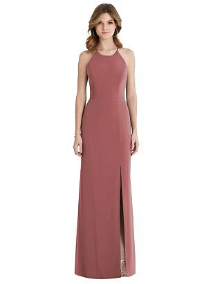 Special Order Criss Cross Open-Back Chiffon Trumpet Gown
