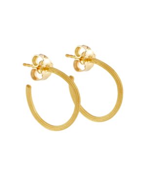String 18kt gold hoop earrings