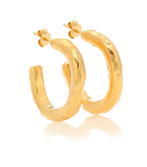 The Etruscan Reminder 24kt gold-plated hoop earrings