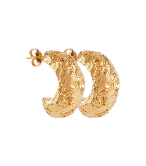 The Fragmented Amulet 24kt gold-plated earrings