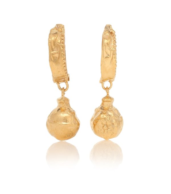 The Fragments on the Shore 24kt gold-plated earrings
