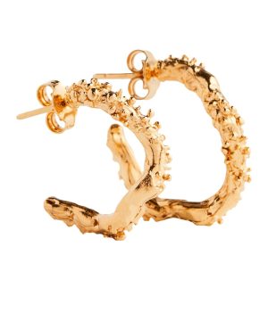 The Lunar Rocks 24kt gold-plated hoop earrings