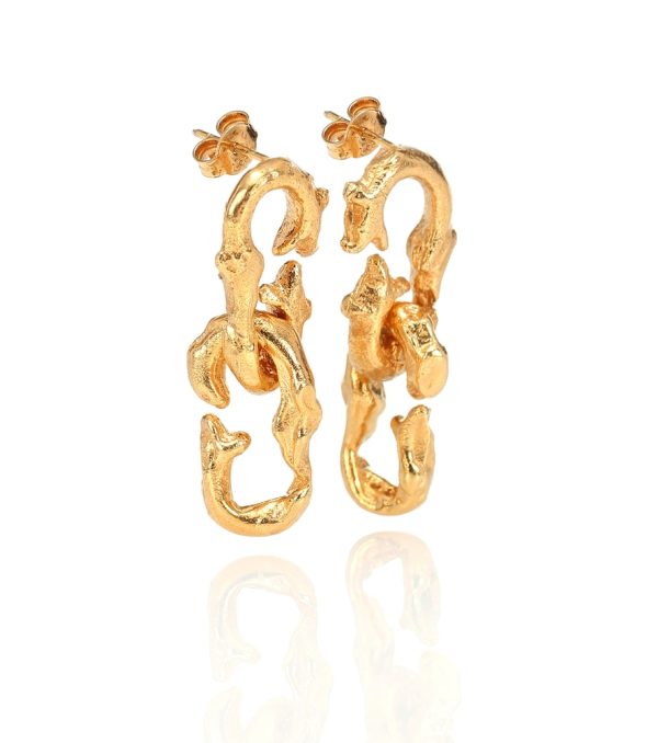 The Refrain of the Night 24kt gold-plated earrings