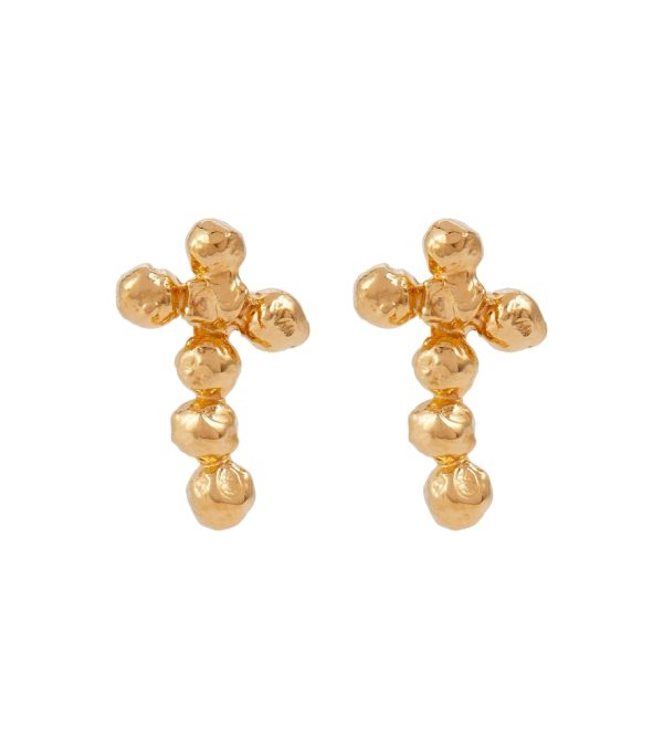 The Uncoded Path 24kt gold-plated earrings