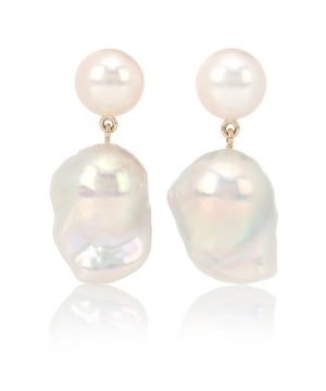 Venus Blac 14kt gold earrings with pearls