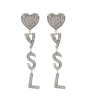 YSL Heart embellished earrings