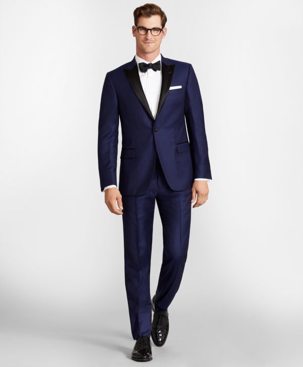 Brooks Brothers Men's Regent Fit One-Button Navy 1818 Tuxedo