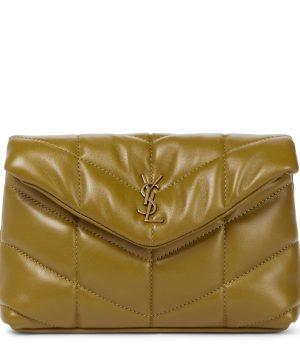 Loulou Puffer leather clutch