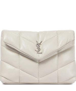 Loulou Puffer leather clutch