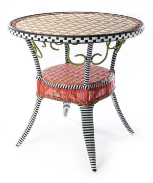 MacKenzie-Childs - Breezy Poppy Outdoor Cafe Table - Red