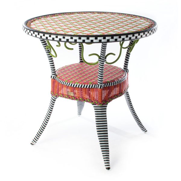 MacKenzie-Childs - Breezy Poppy Outdoor Cafe Table - Red