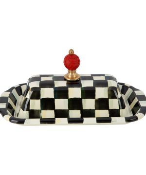 MacKenzie-Childs - Courtly Check Enamel Butter Box