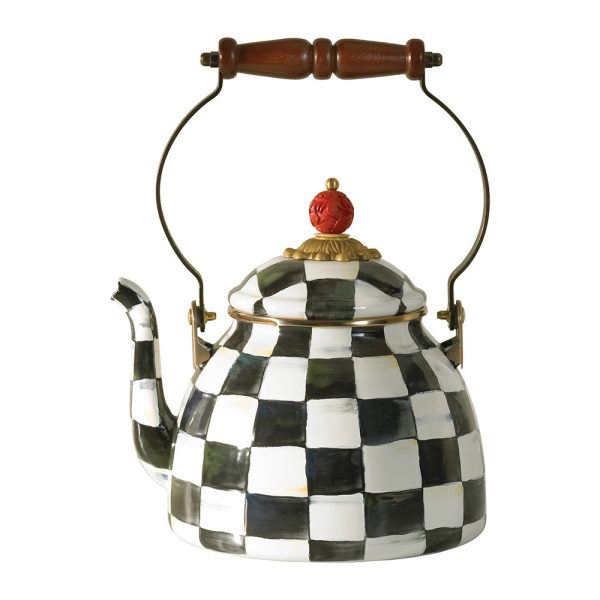 MacKenzie-Childs - Courtly Check Enamel Tea Kettle - 1.89L - Small