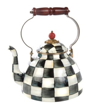 MacKenzie-Childs - Courtly Check Enamel Tea Kettle - 2.84L - Large
