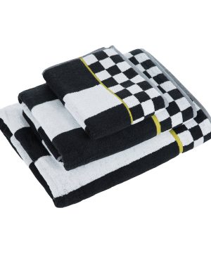 MacKenzie-Childs - Courtly Stripe Towel - Black/White - Bath Towel