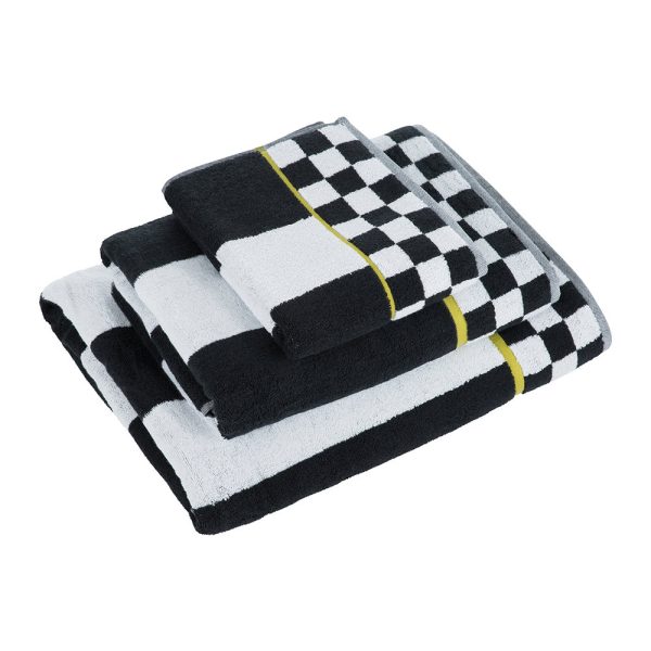 MacKenzie-Childs - Courtly Stripe Towel - Black/White - Bath Towel