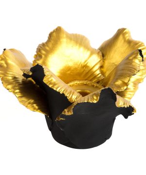 MacKenzie-Childs - Daffodil Candle Holder - Black/Gold