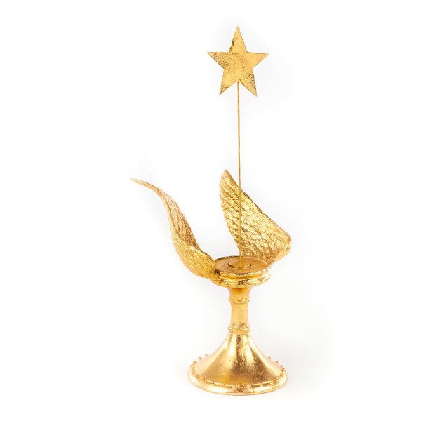 MacKenzie-Childs - Golden Angel Wing Candle Holder - Medium
