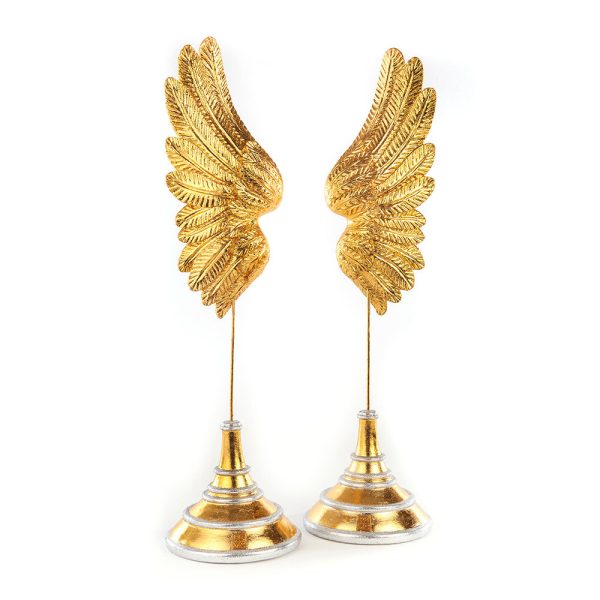 MacKenzie-Childs - Golden Angel Wings Ornaments - Set of 2