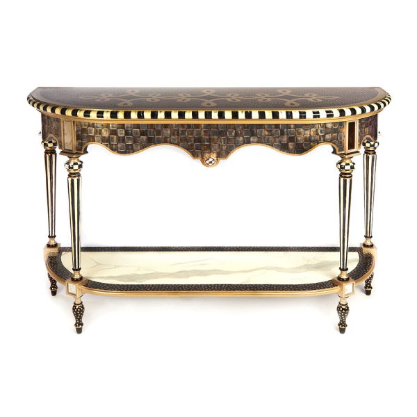MacKenzie-Childs - Golden Hour Cocktail Console Table - Gold/Black