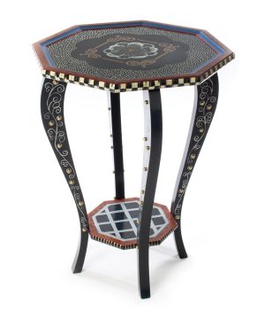 MacKenzie-Childs - Halycon Occasional Table - Black/Gold