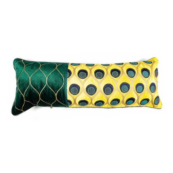 MacKenzie-Childs - Peacock Lumbar Cushion - Emerald - 85x30cm
