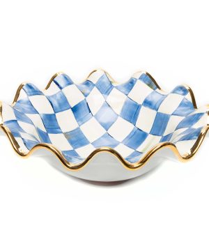 MacKenzie-Childs - Royal Check Fluted Serving Bowl