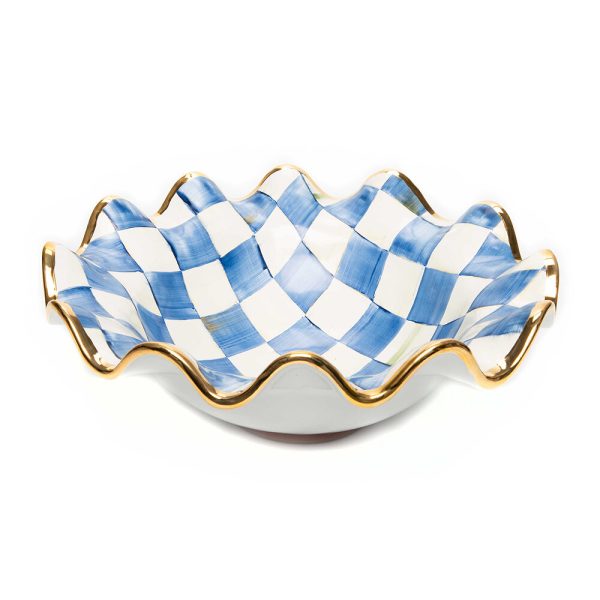 MacKenzie-Childs - Royal Check Fluted Serving Bowl