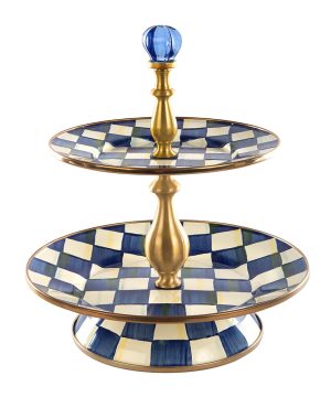 MacKenzie-Childs - Royal Check Sweet Stand - Two Tier