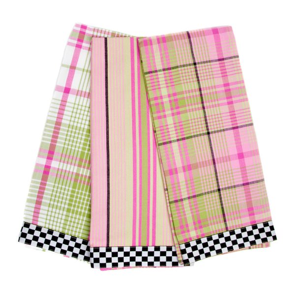 MacKenzie-Childs - Spring Tartan Tea Towels - Set of 3
