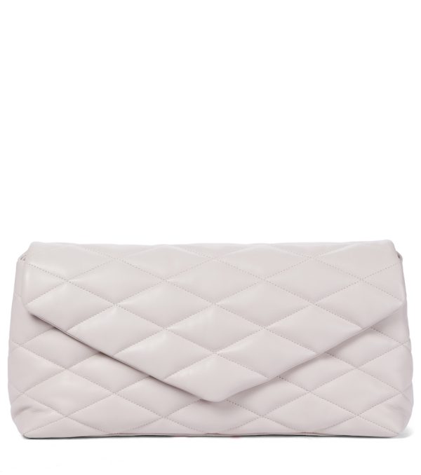 Sade Puffer quilted leather clutch