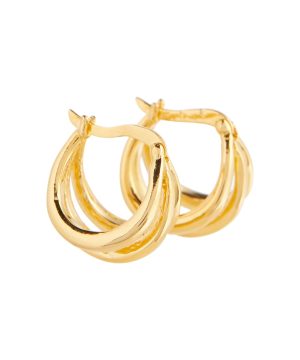 Triple Francois 18kt gold vermeil earrings